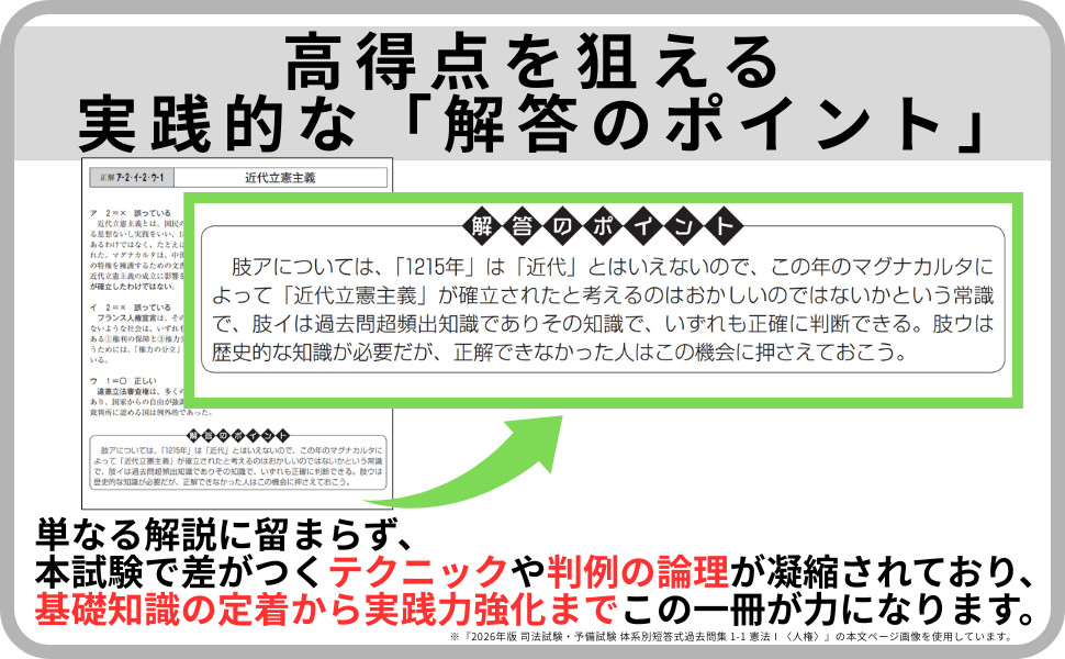 2026年版 司法試験・予備試験 体系別短答式過去問集 1-1 憲法Ⅰ〈人権